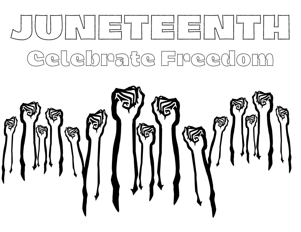 Printable Juneteenth Coloring Page set | Etsy