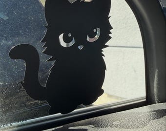 Black Cat with attitude - Vinyl Sticker/Decal