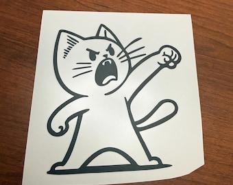 Kitty Power with attitude - Vinyl Sticker/Decal