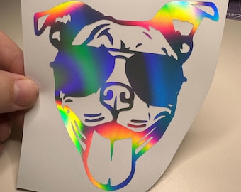 Pitbull w/Sunglasses - Vinyl Sticker/Decal