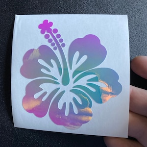 Hibiscus flower - Vinyl Sticker/Decal
