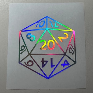 20 Sided Dice - Vinyl Sticker/Decal