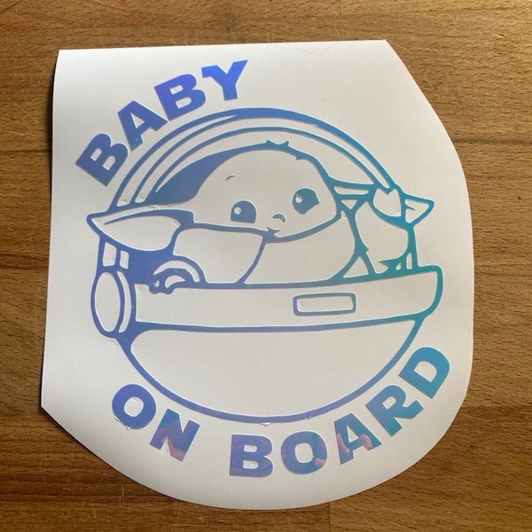 Baby on Board - Grogu - Vinyl Sticker/Decal