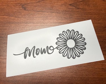 Mom with Flower - Vinyl Sticker/Decal