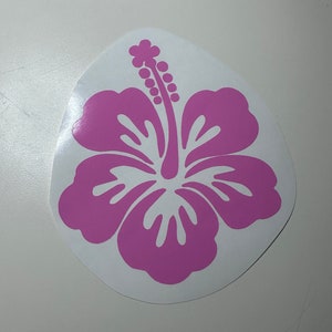 Hibiscus flower Vinyl Sticker/Decal Pink
