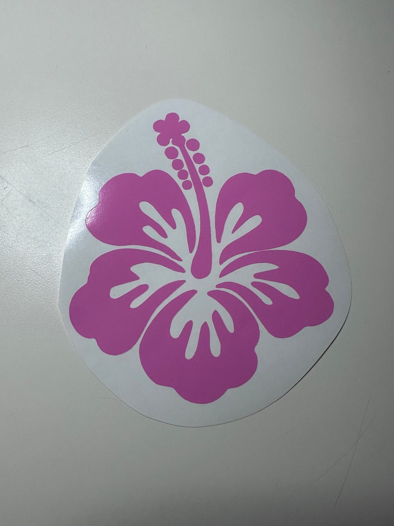Hibiscus flower Vinyl Sticker/Decal Pink