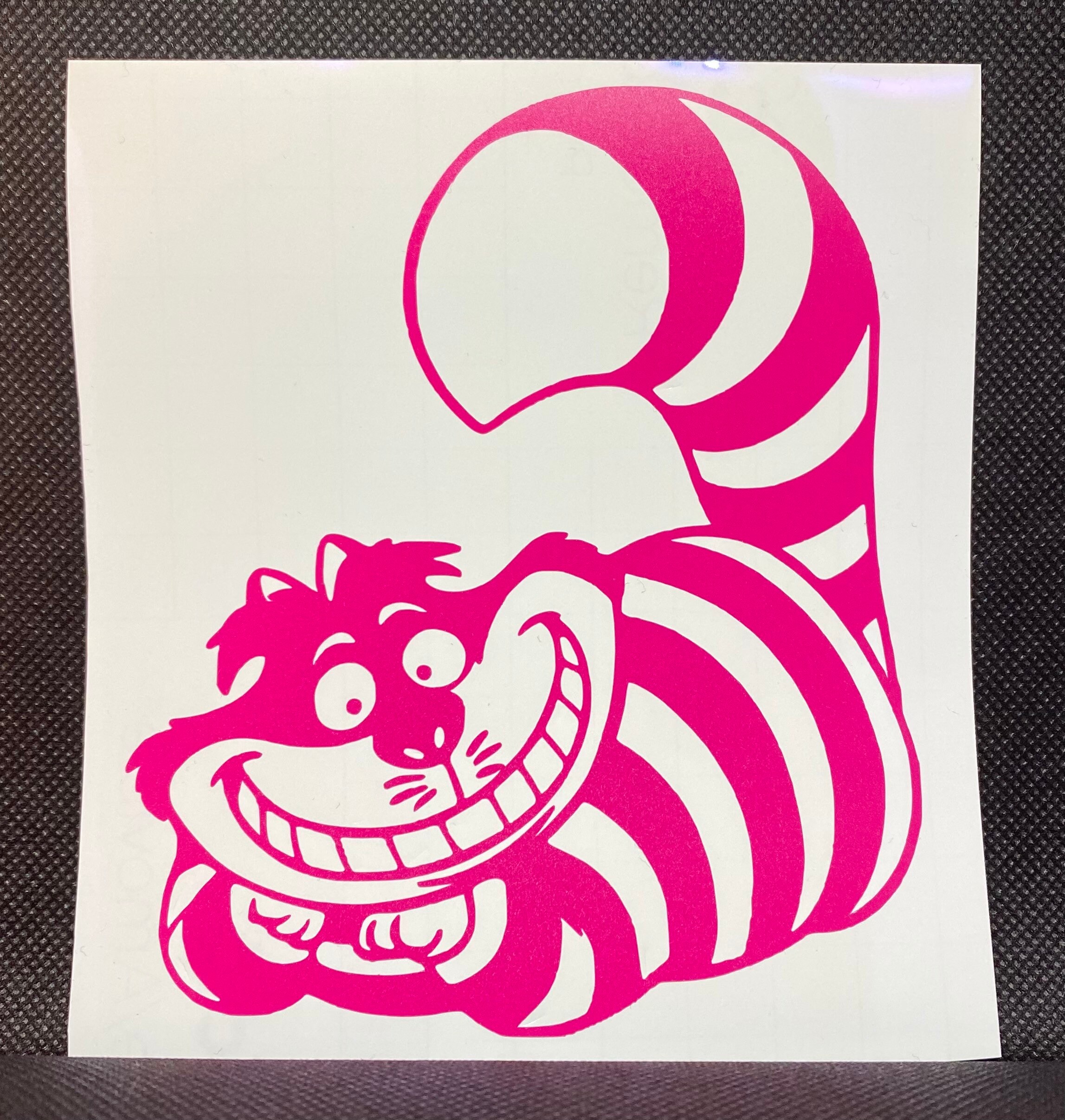 Cheshire Cat Smile Fun Sticker Decal Graphic Vinyl Label Black