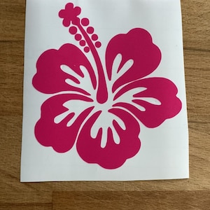 Hibiscus flower Vinyl Sticker/Decal Hot Pink