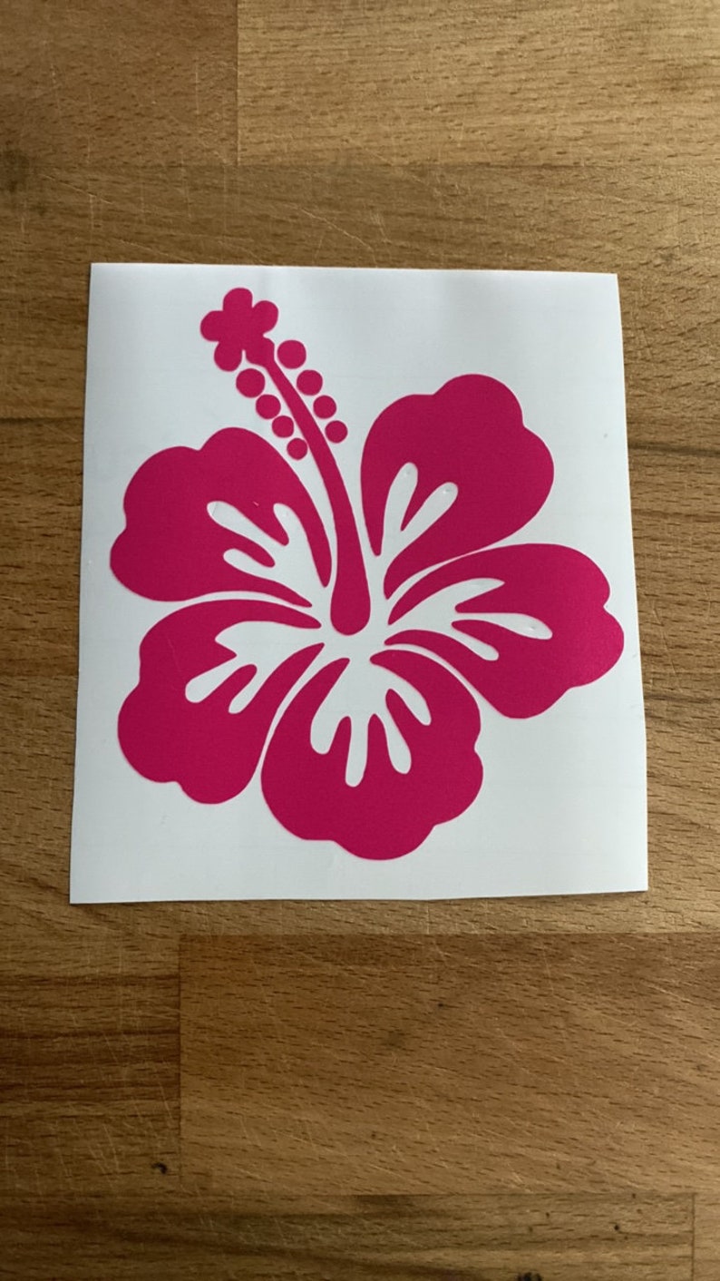 Hibiscus flower Vinyl Sticker/Decal Hot Pink
