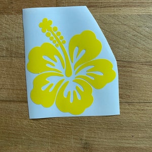 Hibiscus flower Vinyl Sticker/Decal Yellow