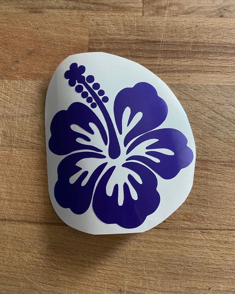 Hibiscus flower Vinyl Sticker/Decal Violet