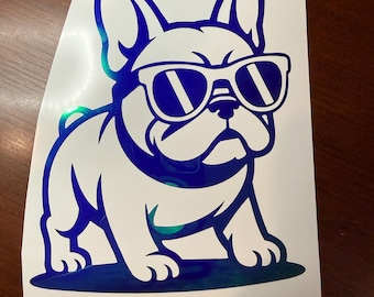 French Bulldog with Sunglasses Vinyl Decal