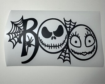Boo Jack & Sally Nightmare - Vinyl Sticker/Decal