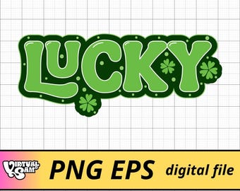St. Patrick's Day PNG EPS-lucky Paddy's Day Clover- printable-digital-use on products file