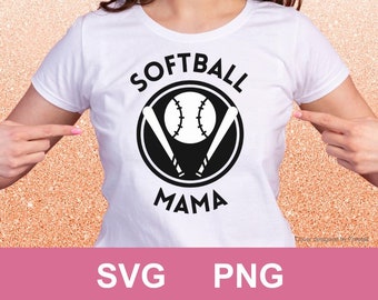 Softball Mama SVG PNG for shirt tumbler Sports graphic