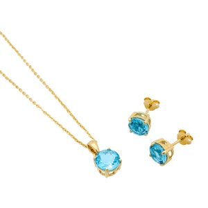 Orecchini con topazio blu svizzero in oro 14k, pietra portafortuna di novembre, regalo per il suo compleanno, orecchini con topazio blu di Londra, pietra portafortuna di dicembre, regalo per il suo compleanno, oro topazio