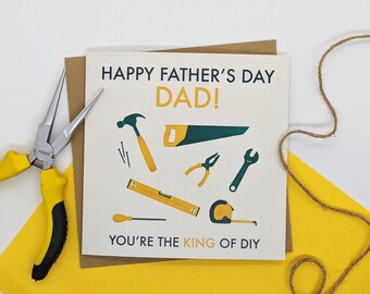 Happy Father's Day Card- Happy Father's Day, DIY Illustration, Occasion Card, Printed Message Inside