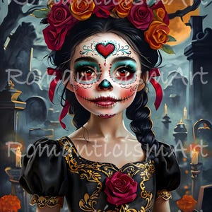 La Catrina Day of the dead, PNG Digital Download