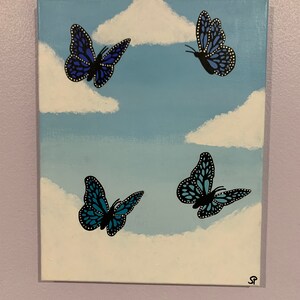 Butterfly Acrylic Painting - Etsy