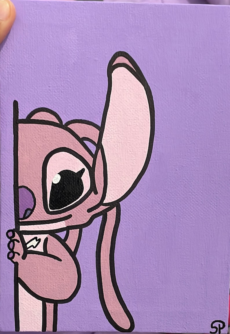 Stitch Acrylic Painting Etsy
