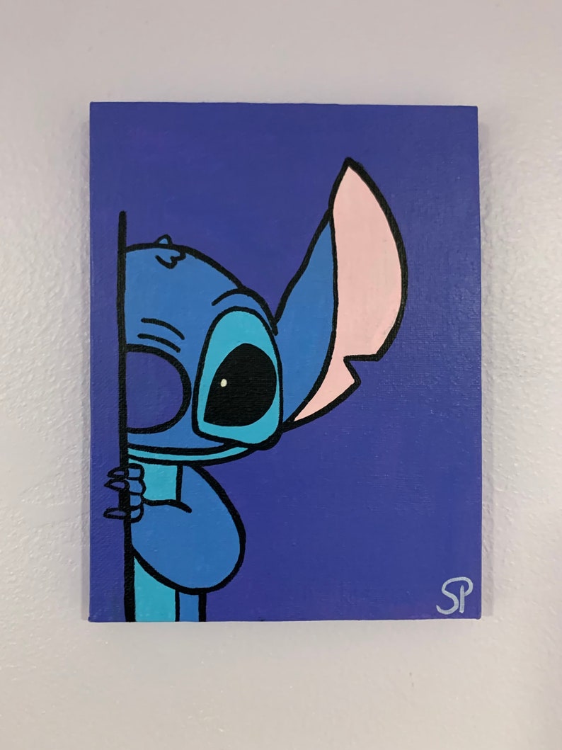 Stitch Acrylic Painting Etsy