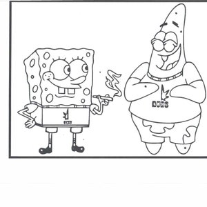 14 Sponge Bob Stoner Coloring Pages - Etsy