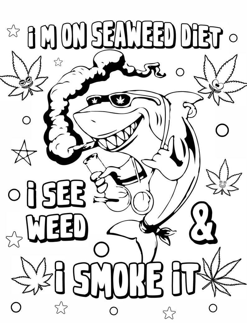 30 Funny Stoner Coloring Pages Etsy