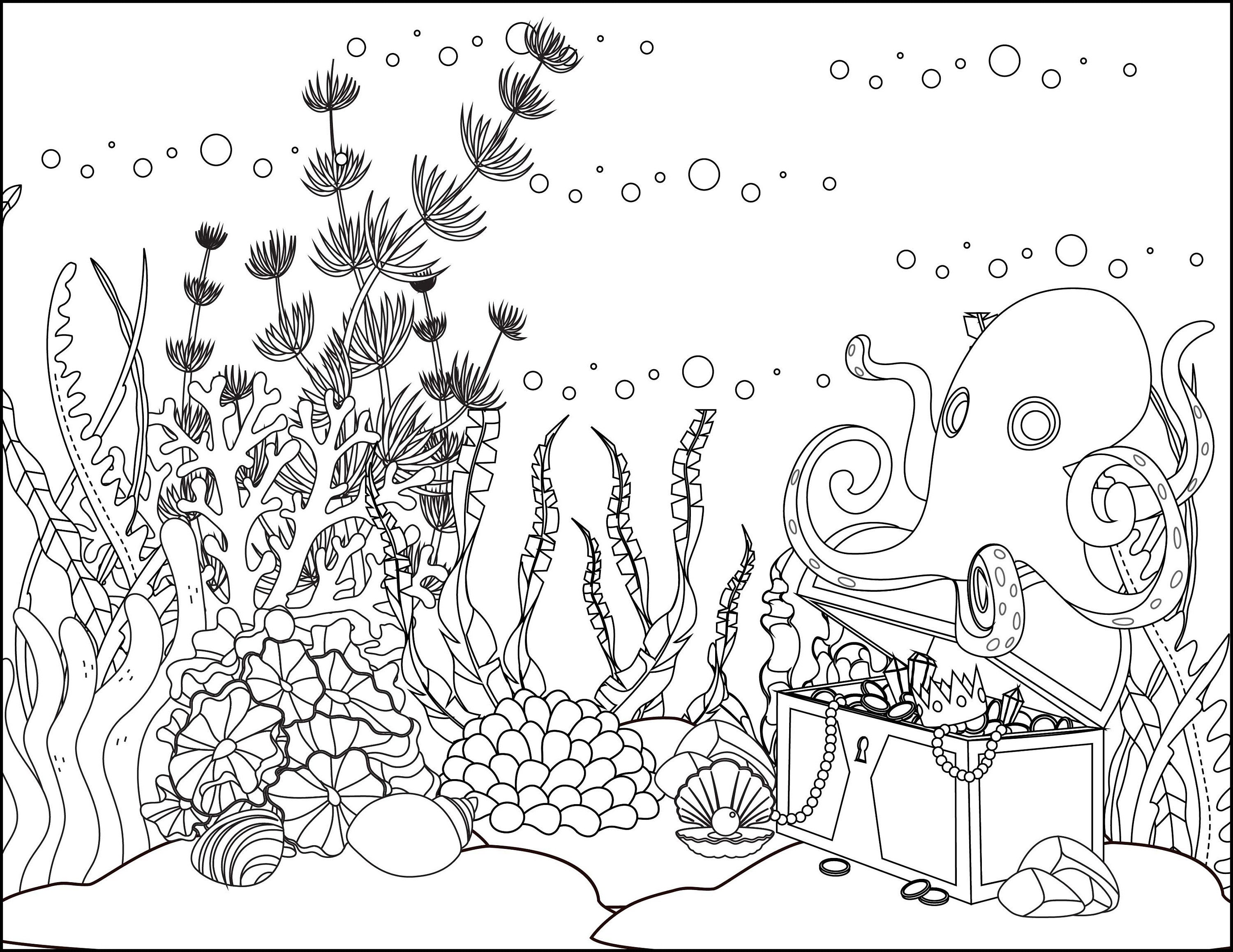 Under the Sea Coloring Pad, 9 in. x 12 in. by Horizon Group USA