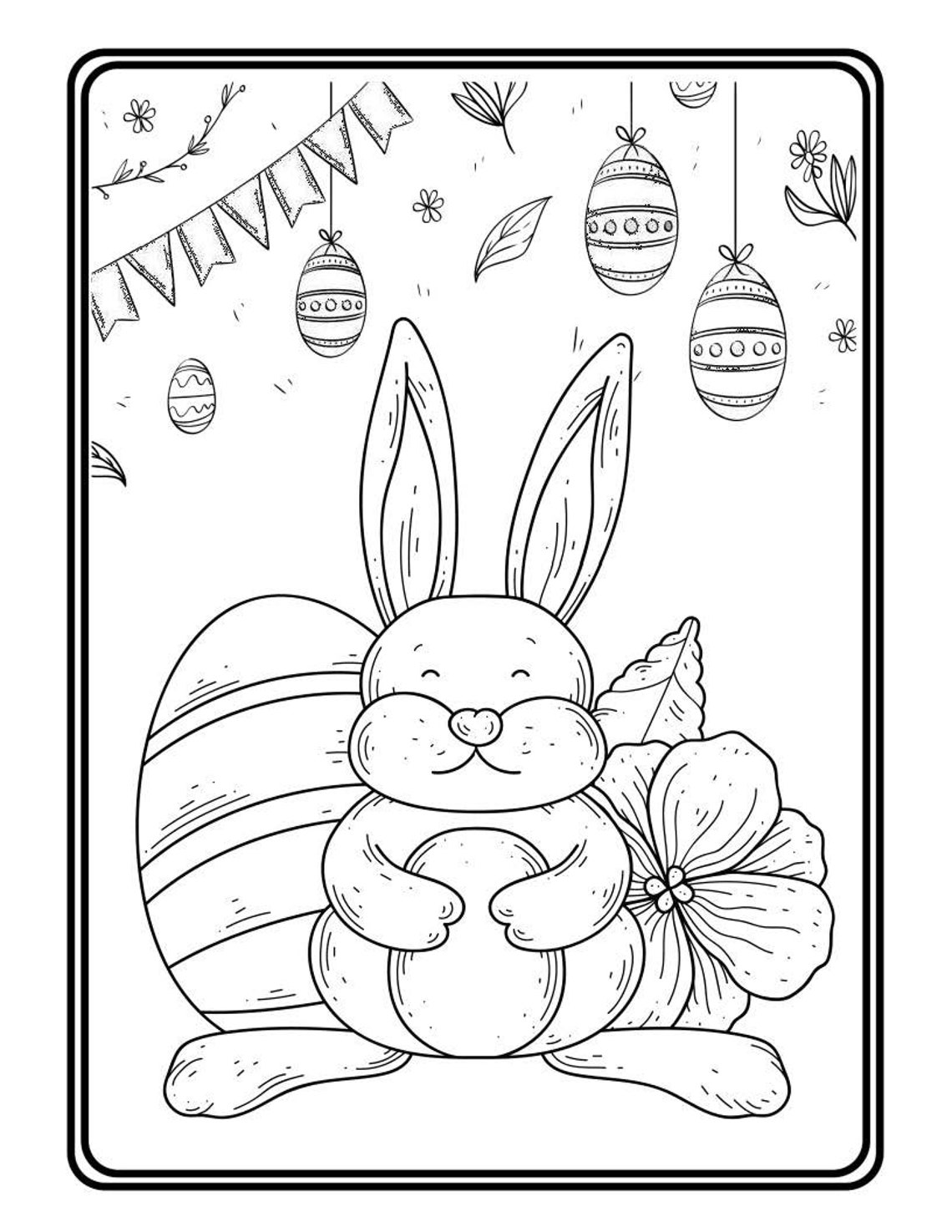 40 - Kids Easter Coloring Pages - Etsy