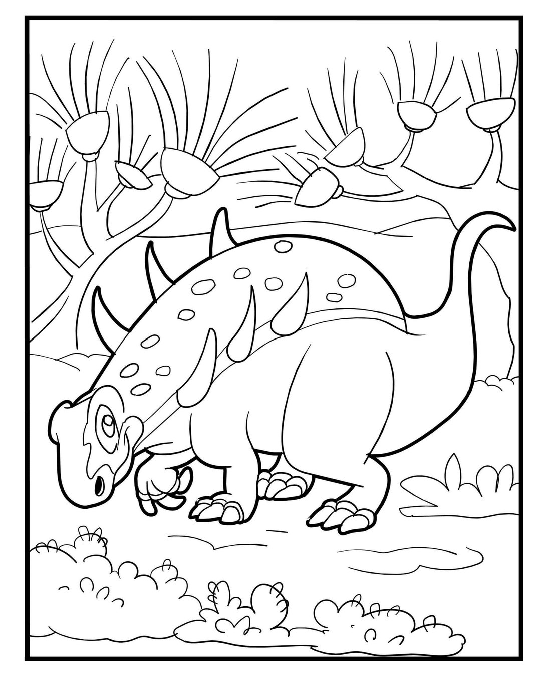 50 - Dinosaur Coloring Pages - Etsy