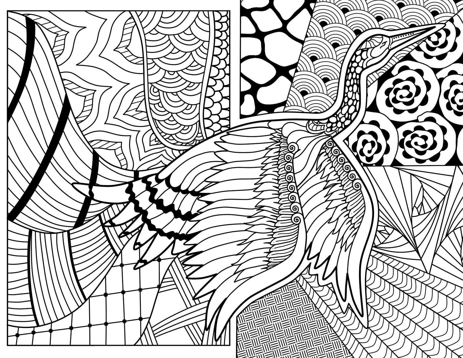 20 Mosaic Animal Coloring Pages Etsy