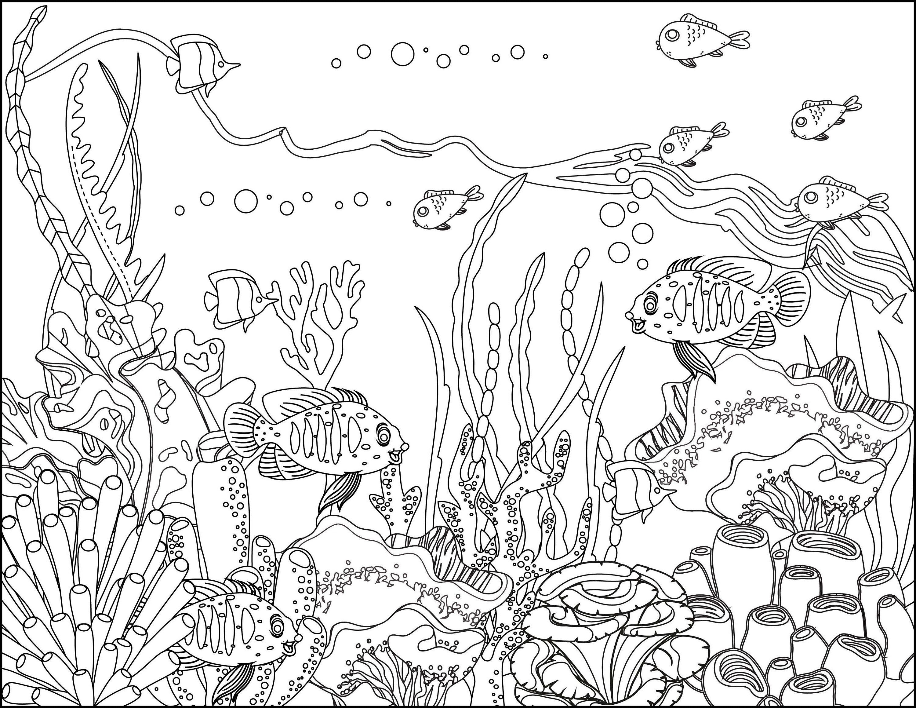 Under the Sea Coloring Pad, 9 in. x 12 in. by Horizon Group USA