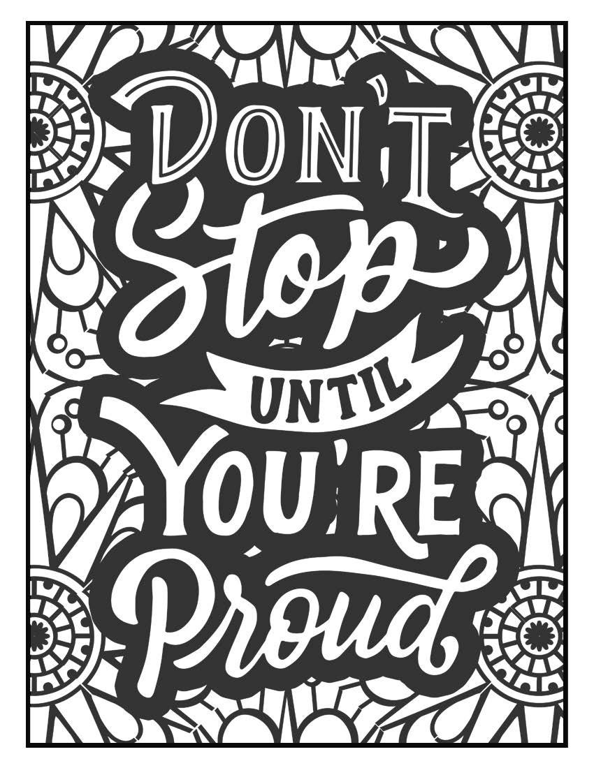 20 - Motivational Coloring Pages - Etsy