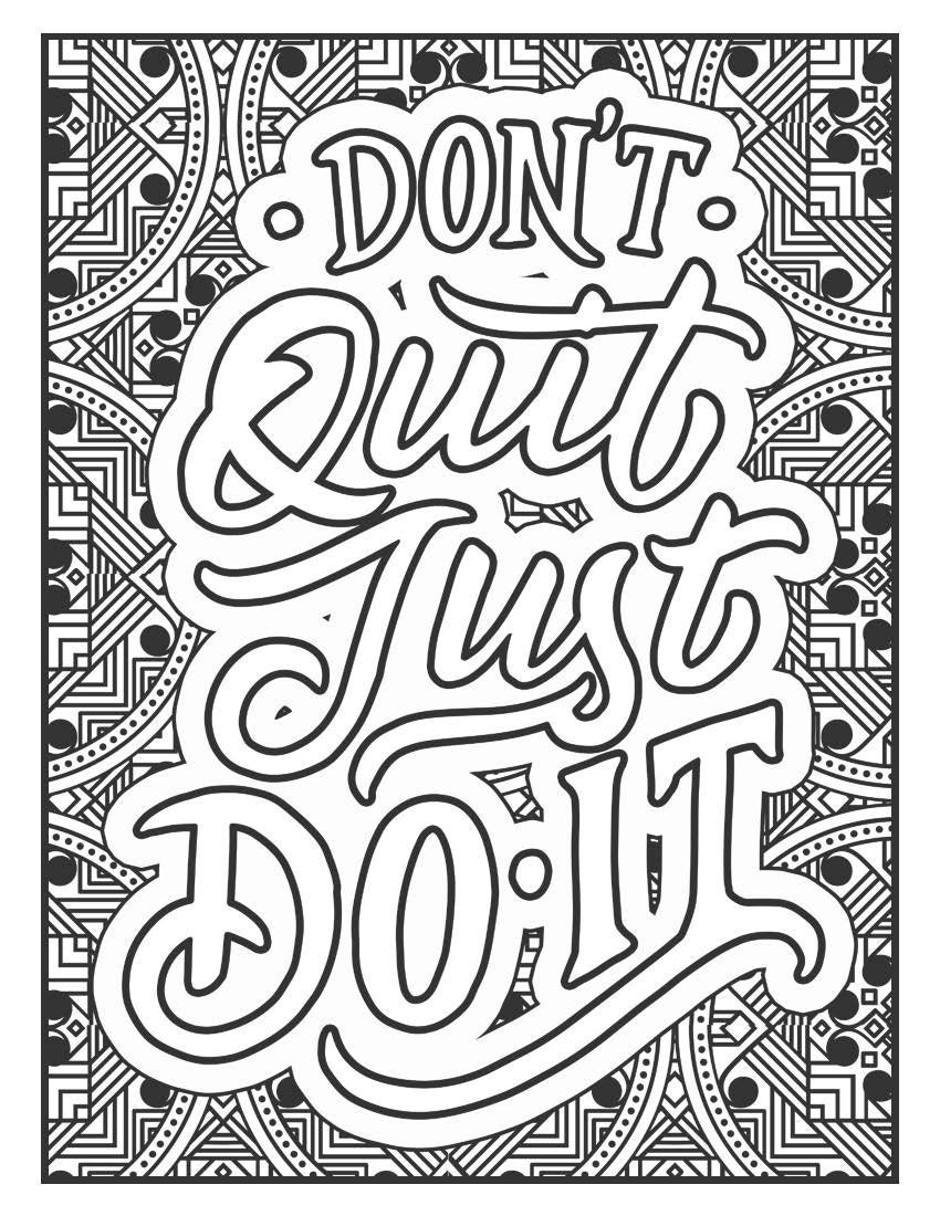 20 - Motivational Coloring Pages - Etsy