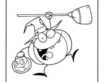 40 Kids Halloween Coloring Pages - Etsy