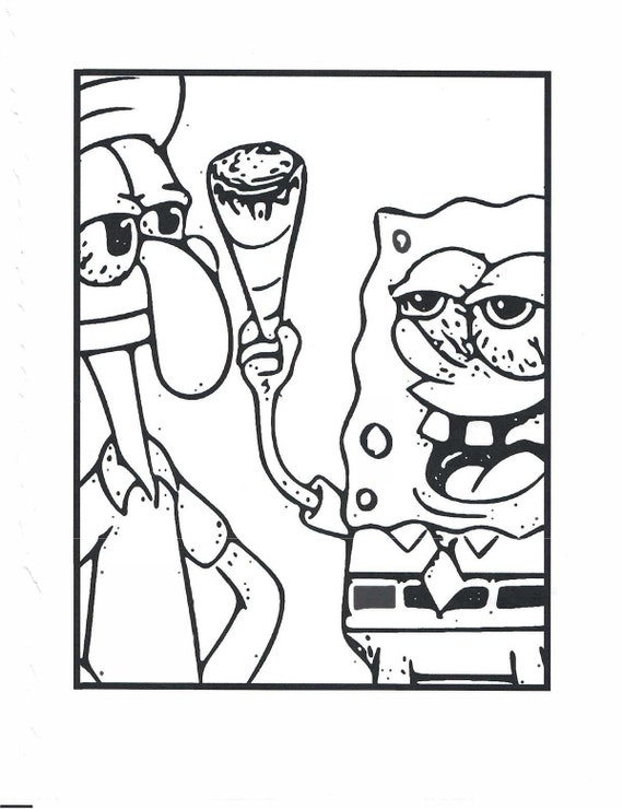 14 Sponge Bob Stoner Coloring Pages 