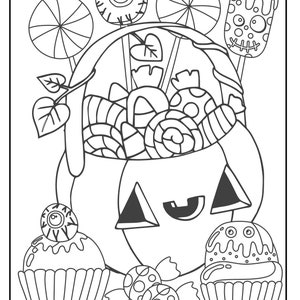 40 - Kids Halloween Coloring Pages - Etsy