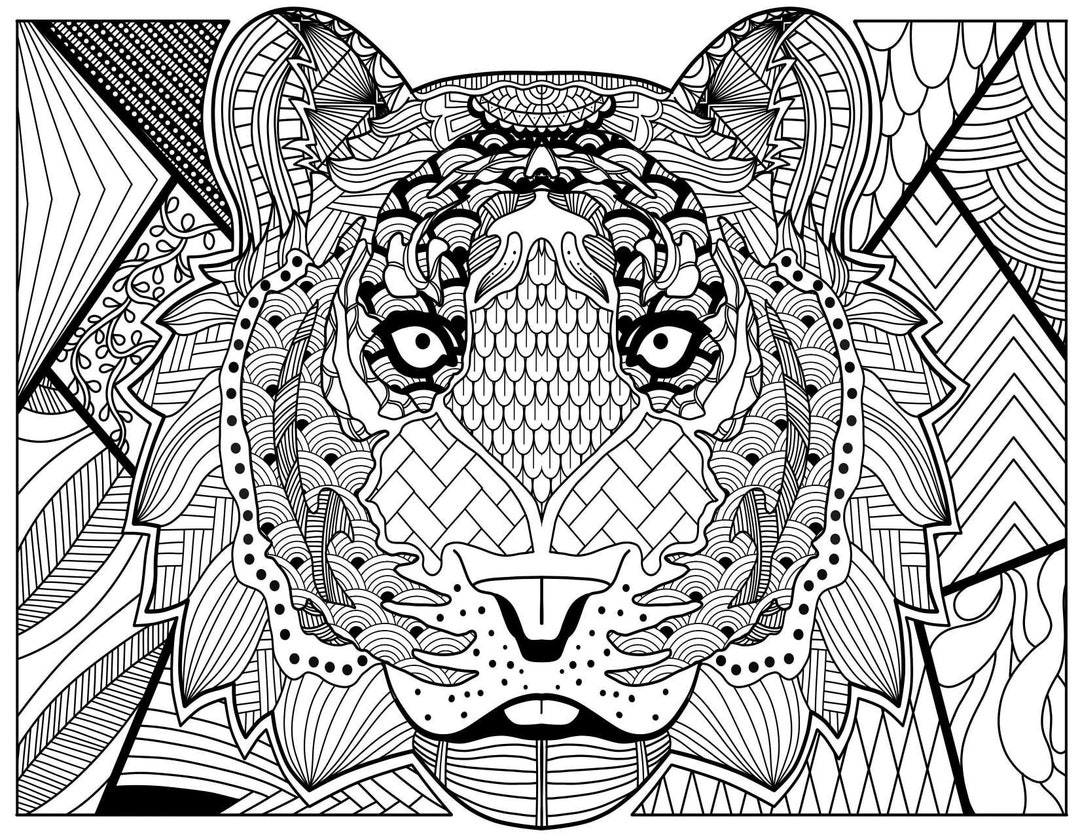 Animal Coloring Book For Adults 20 Original Animal Patterns - Temu Germany