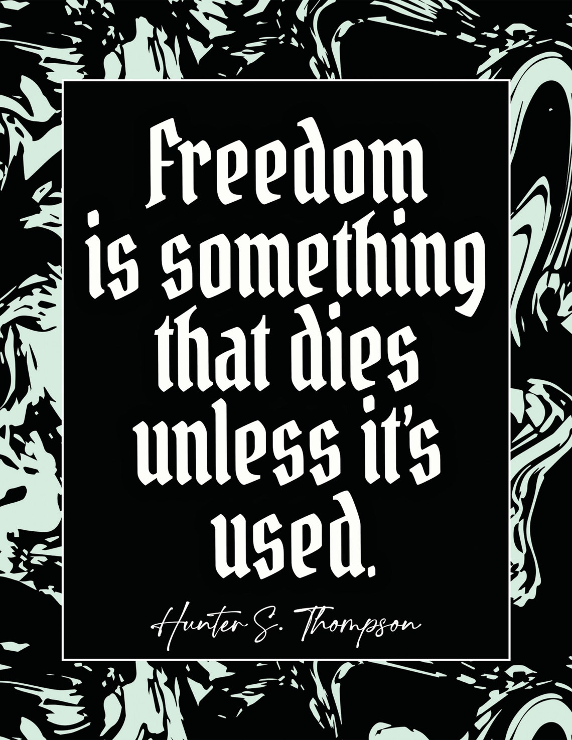 Freedom is something thats Hunter S. Thompson Zitat Kunst/ Etsy.de