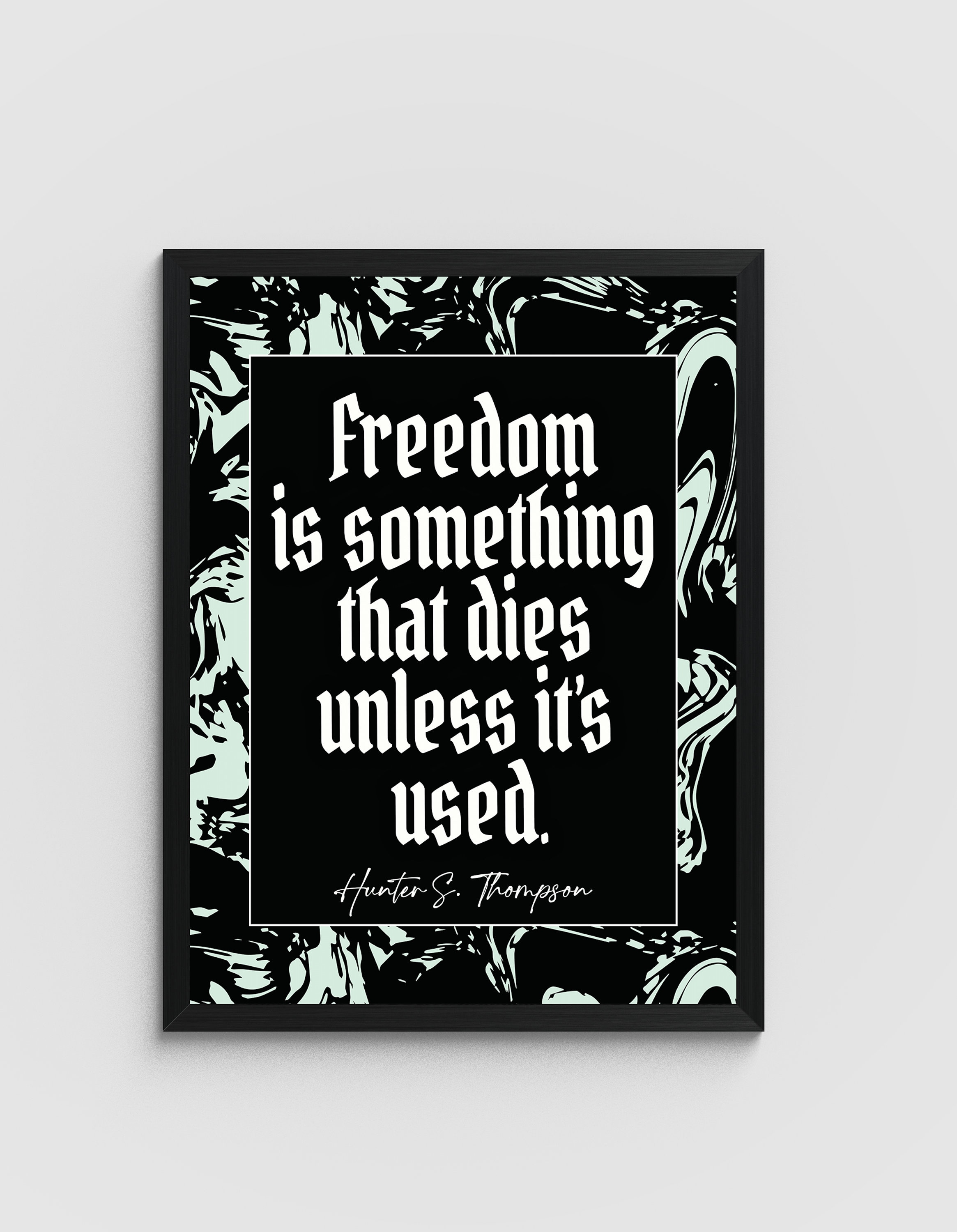 Freedom is something thats Hunter S. Thompson Zitat Kunst/ Wand kunst inspirierender Spruch Home