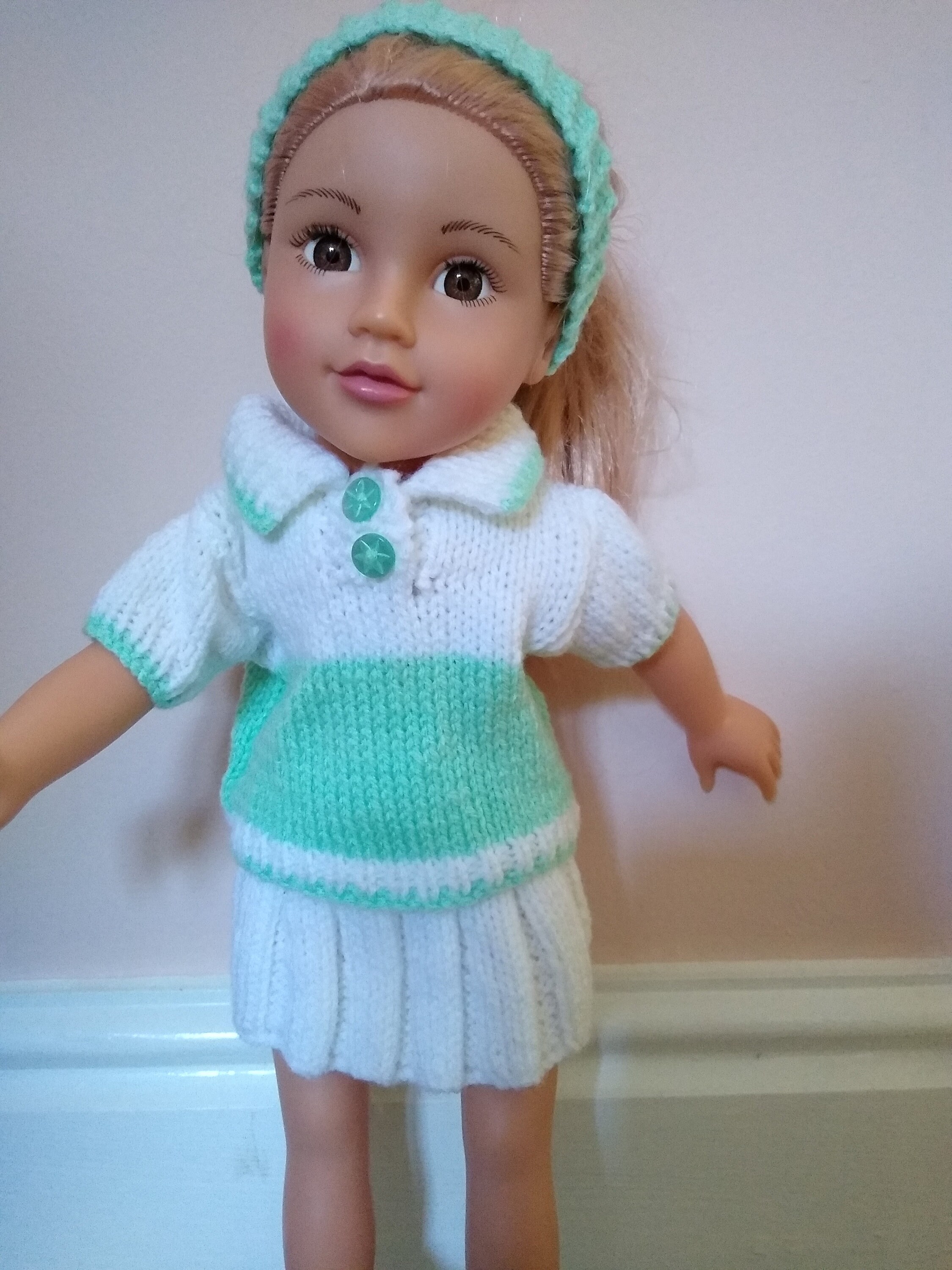 Hand knitted dolls tennis outfit Etsy