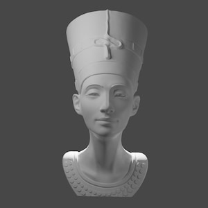 Egyptian Queen Nefertiti Bust Statue 3D Printed