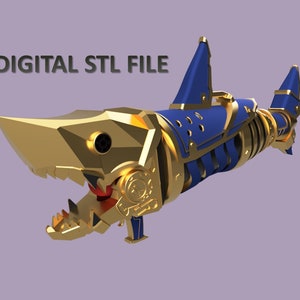 Jinx Shark Cannon Fishbones 3D Model STL file from Arcane