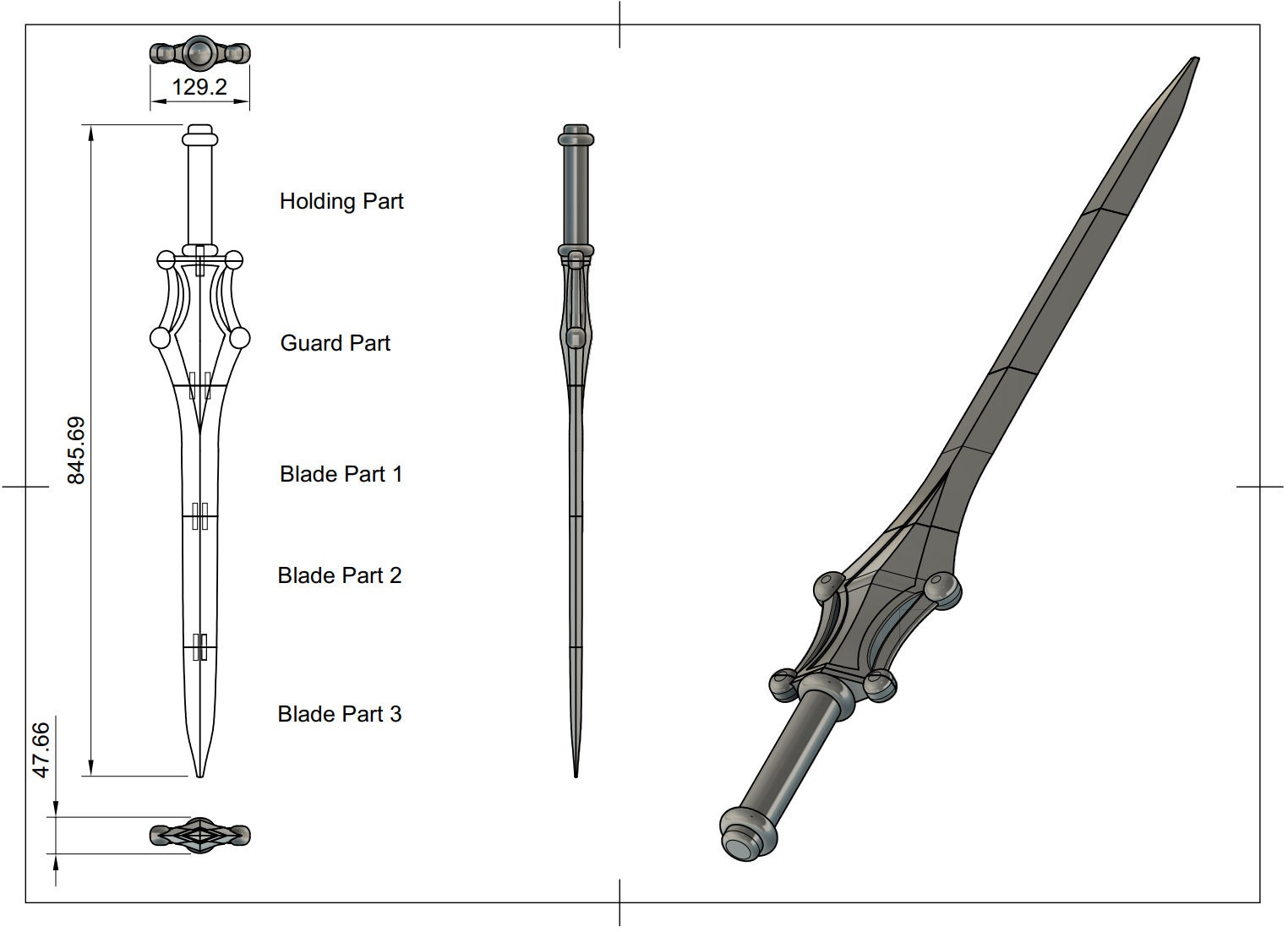 He-man Cosplay Sword STL 3D Print File - Etsy