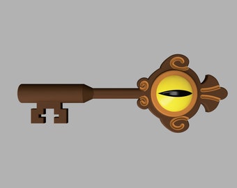 3D Printed Portal Key Necklace from The Owl House