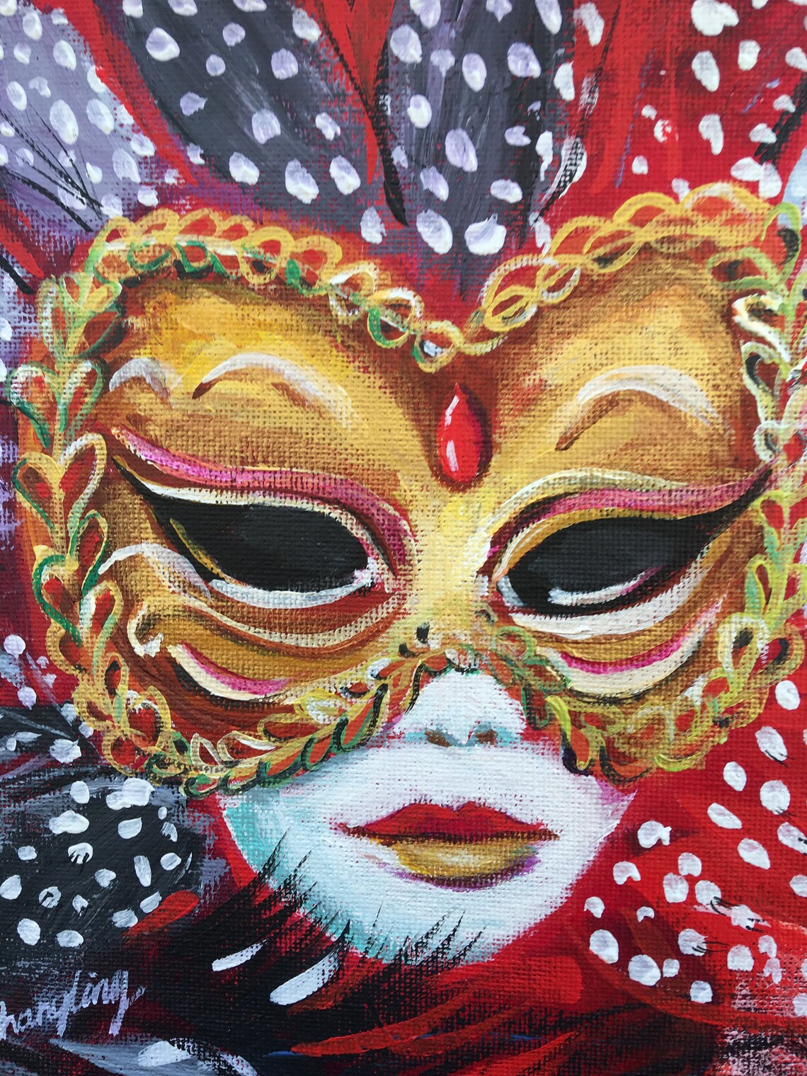 Mardi Gras Mask Painting Canvas Sheet Etsy