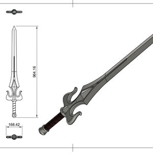 New He-man Sword 3D Model STL File