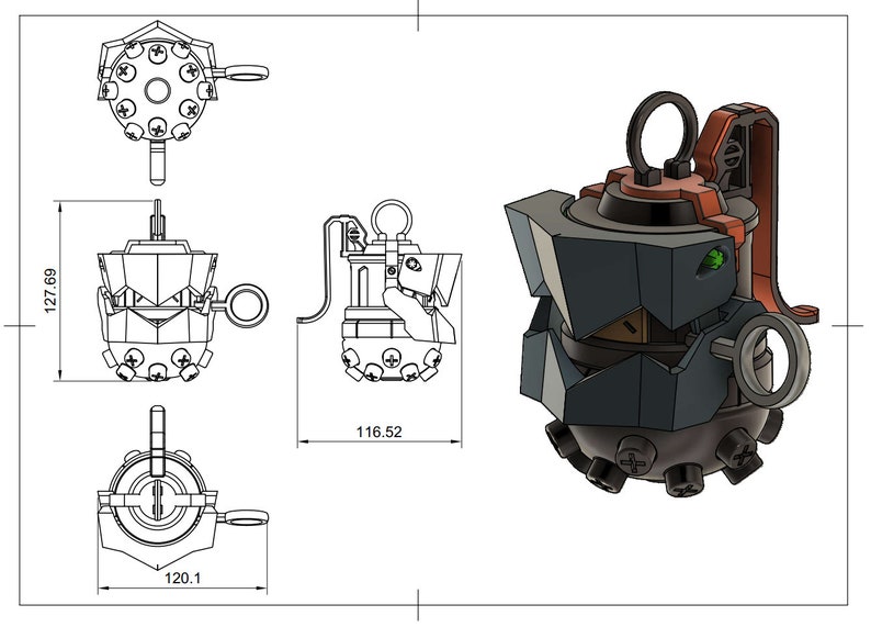 Jinx Grenade 3D Model STL File From Arcane Etsy