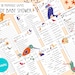 Fall Bird Baby Shower Games | Bundle of 10 Printables | Editable on Canva 