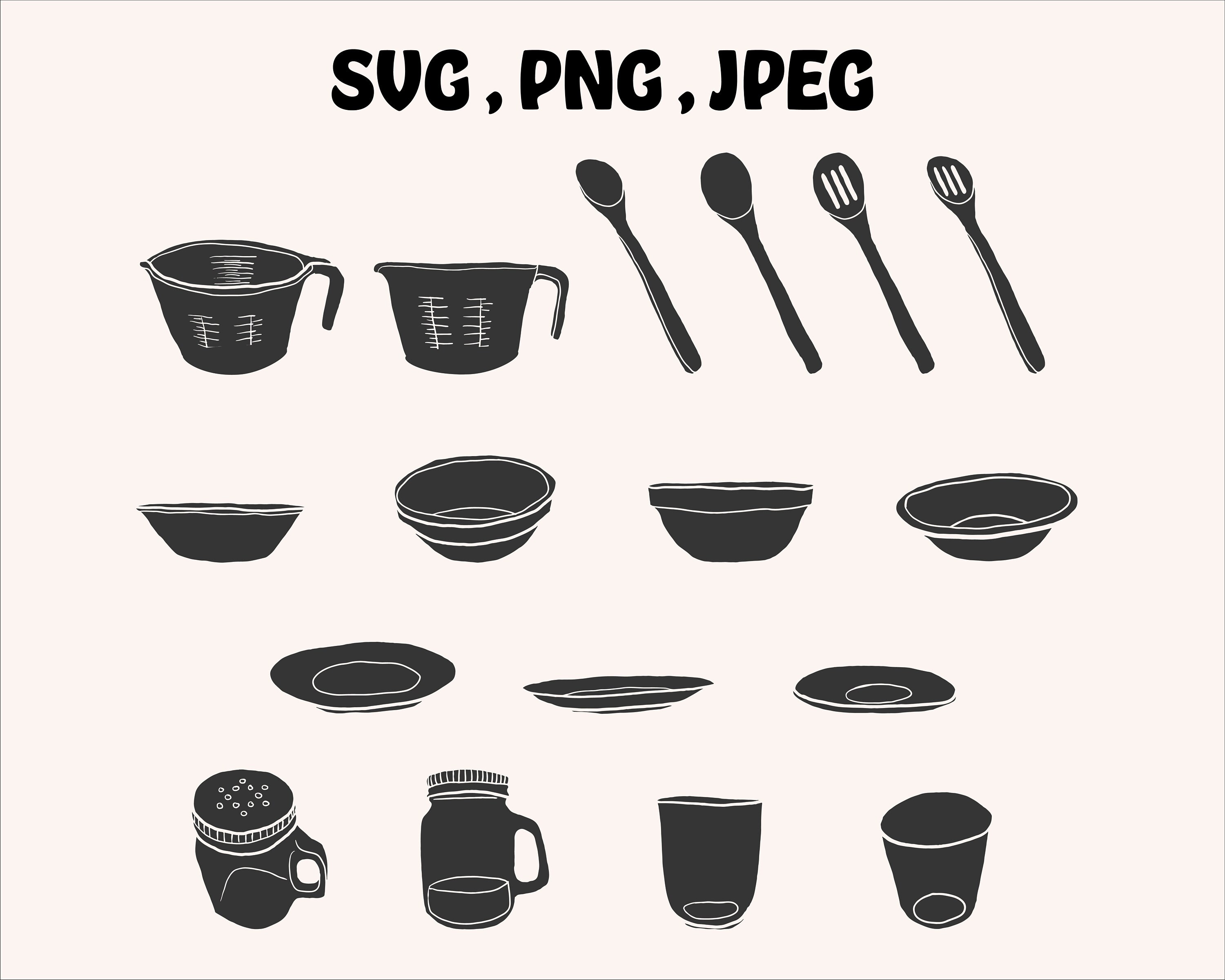 Kitchen Svg Bundle, Kitchen Cut File, Baking Svg, Cooking Svg